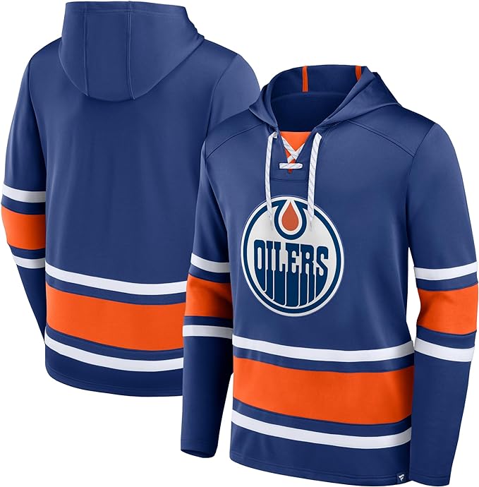 Chargez l&#39;image dans la visionneuse de la galerie, Sweat à capuche profond à lacets NHL Puck des Oilers d&#39;Edmonton
