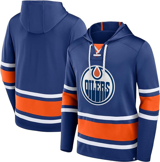 Sweat à capuche profond à lacets NHL Puck des Oilers d'Edmonton