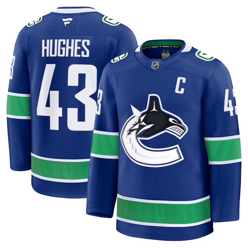 Load image into Gallery viewer, Quinn Hughes Vancouver Canucks NHL Fanatics Premium Home Jersey
