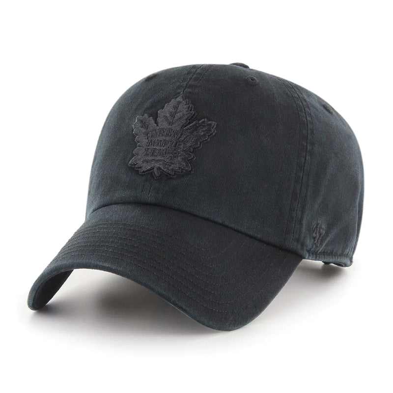 Load image into Gallery viewer, Toronto Maple Leafs NHL Clean Up Black On Black Cap
