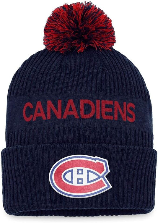 Youth Montreal Canadiens NHL Authentic Pro Wordmark Pom Toque