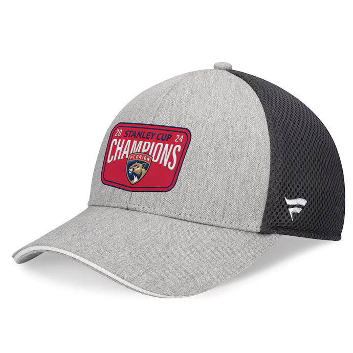 Florida Panthers 2024 Stanley Cup Champions Locker Room Adjustable Mesh Cap