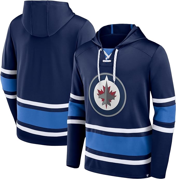 Winnipeg Jets NHL Puck Deep Lace-Up Hoodie