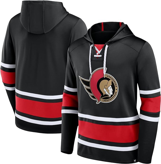 Load image into Gallery viewer, Ottawa Senators NHL Puck Deep Lace-Up Hoodie
