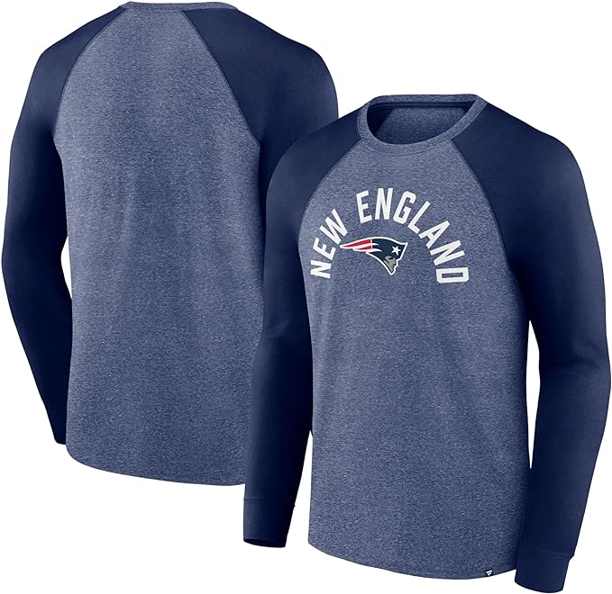 Chargez l&#39;image dans la visionneuse de la galerie, T-shirt raglan torsadé à manches longues NFL Fundamentals des Patriots de la Nouvelle-Angleterre
