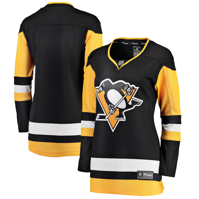 Chandail à domicile Breakaway des Fanatics de la LNH des Penguins de Pittsburgh pour femmes