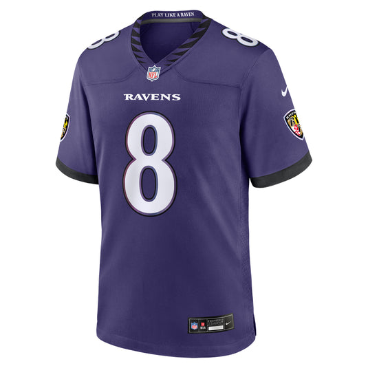 Lamar Jackson Baltimore Ravens NFL Nike Game Player Purple Jersey