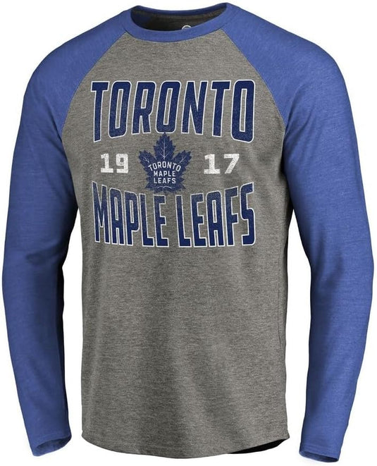 Toronto Maple Leafs NHL Vintage Stack Raglan Long Sleeve Tee