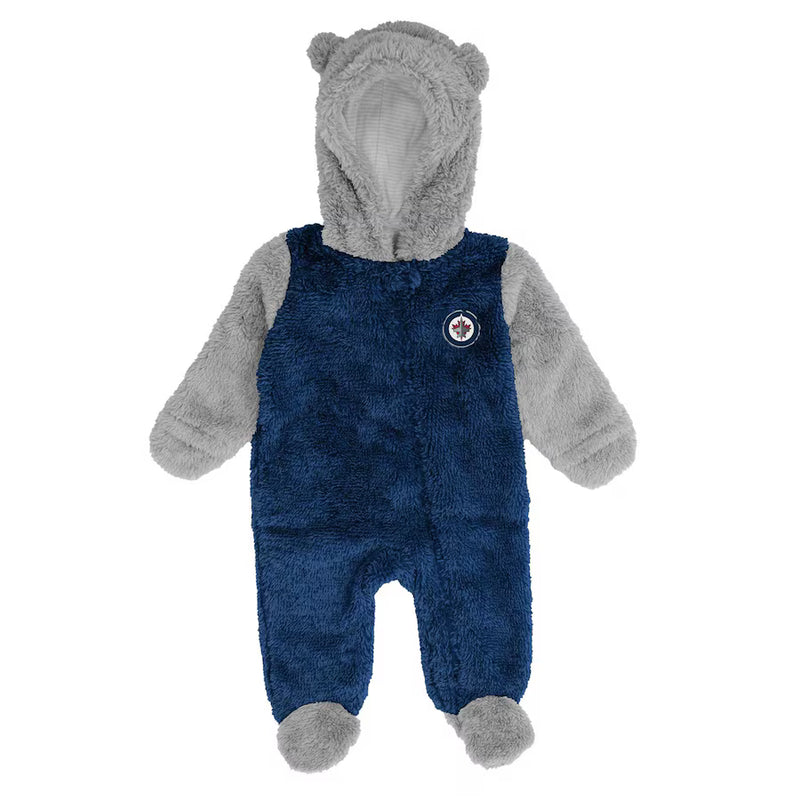 Load image into Gallery viewer, Winnipeg Jets NHL Infant Teddy Fleece Bunting Sleeper
