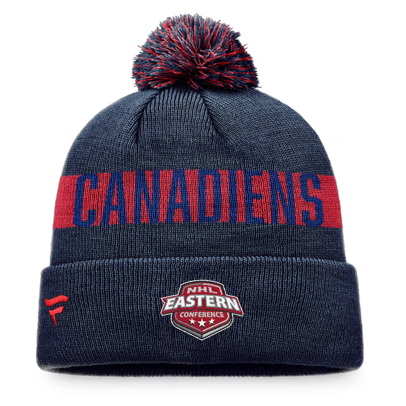 Chargez l&#39;image dans la visionneuse de la galerie, Tuque en tricot à revers avec patch fondamental de la LNH des Canadiens de Montréal
