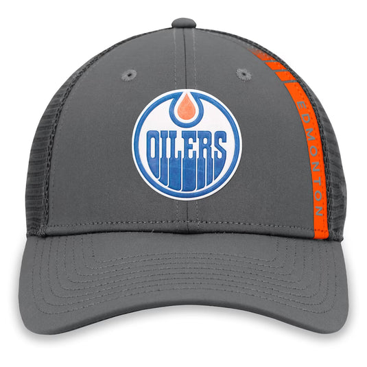 Casquette Snapback NHL Authentic Pro Home Ice Trucker des Oilers d'Edmonton