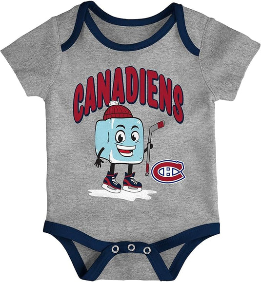 Montreal Canadiens NHL Triple Header 3-Pack Bodysuit