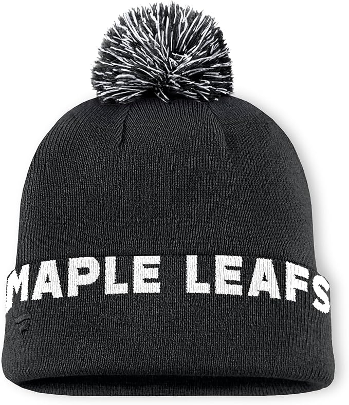 Load image into Gallery viewer, Toronto Maple Leafs NHL Black High Stick Cuff Knit Toque
