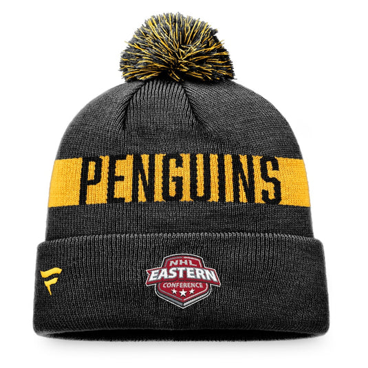 Tuque en tricot à revers avec patch fondamental de la LNH des Penguins de Pittsburgh