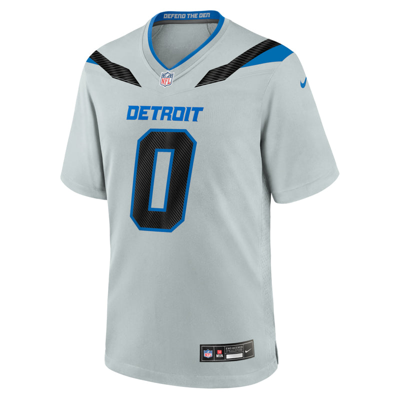 Load image into Gallery viewer, Jahmyr Gibbs Detroit Lions NFL Nike Game Player Rivalries Silver Jersey
