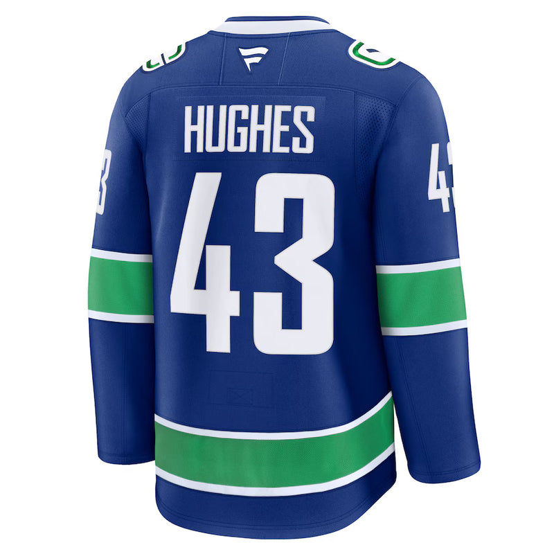 Load image into Gallery viewer, Quinn Hughes Vancouver Canucks NHL Fanatics Premium Home Jersey
