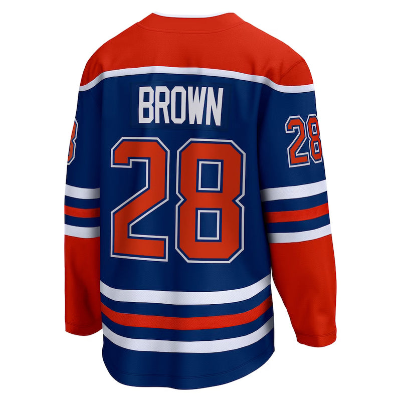 Chargez l&#39;image dans la visionneuse de la galerie, Connor Brown Edmonton Oilers NHL Fanatics Breakaway Royal Home Jersey
