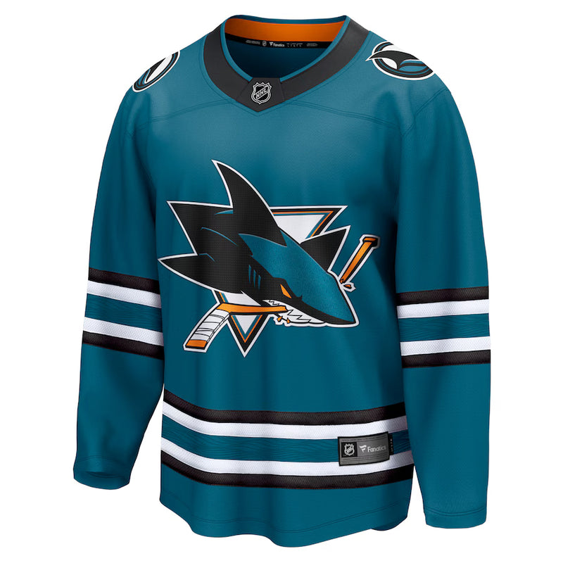 Load image into Gallery viewer, San Jose Sharks NHL Fanatics Breakaway Home Jersey
