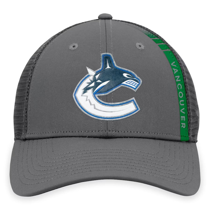Load image into Gallery viewer, Vancouver Canucks NHL Authentic Pro Home Ice Trucker Snapback Cap
