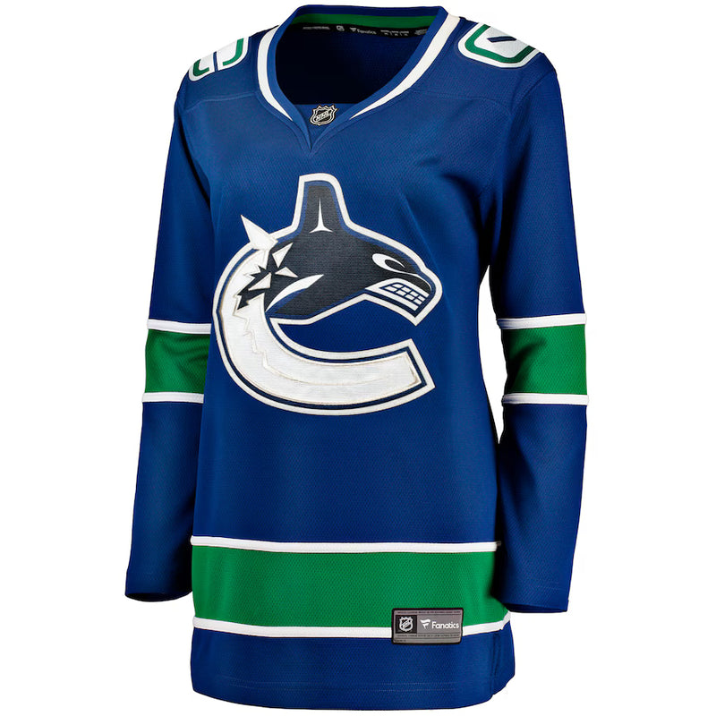 Load image into Gallery viewer, Women&#39;s Vancouver Canucks NHL Fanatics Breakaway Home Jersey
