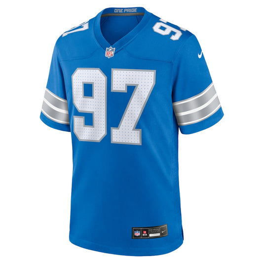 Aidan Hutchinson Detroit Lions NFL Nike Game Player Blue Jersey