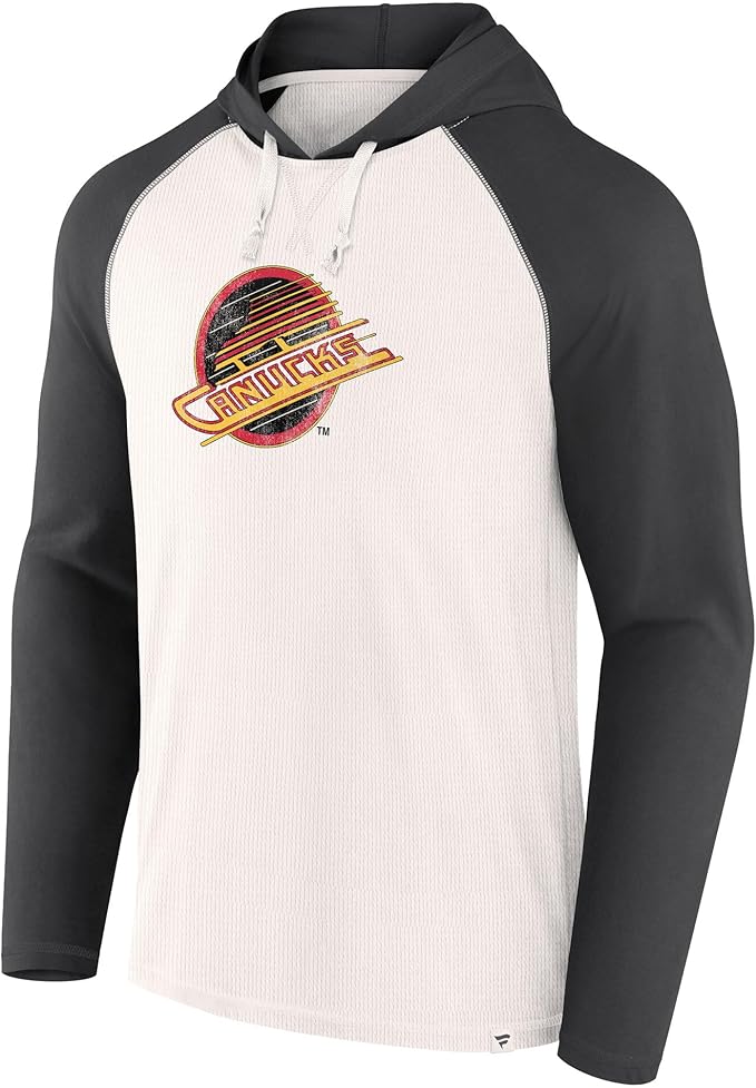 Load image into Gallery viewer, Vancouver Canucks NHL Vintage Raglan Winger Pullover Hoodie
