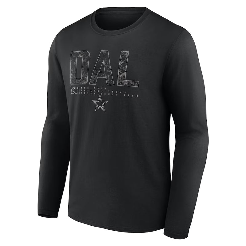 Load image into Gallery viewer, Dallas Cowboys NFL Shadow Tri-Code Long Sleeve T-Shirt
