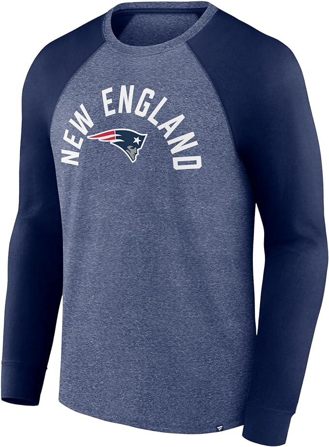 Chargez l&#39;image dans la visionneuse de la galerie, T-shirt raglan torsadé à manches longues NFL Fundamentals des Patriots de la Nouvelle-Angleterre
