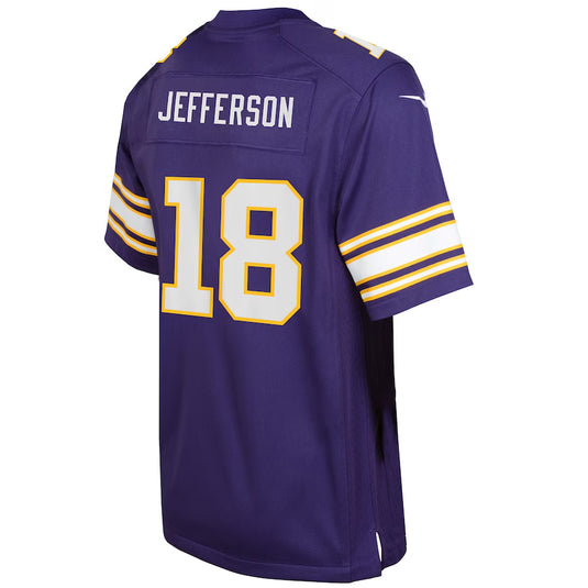 Maillot de l'équipe Nike Game Justin Jefferson Minnesota Vikings pour jeunes