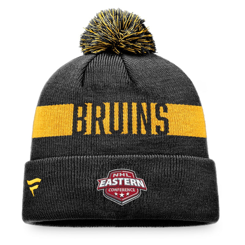 Chargez l&#39;image dans la visionneuse de la galerie, Tuque en tricot à revers avec patch fondamental de la LNH des Bruins de Boston
