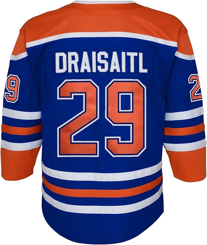 Load image into Gallery viewer, Youth Leon Draisaitl Edmonton Oilers NHL Premier Royal Team Jersey
