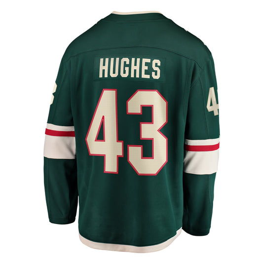 Quinn Hughes Minnesota Wild NHL Fanatics Breakaway Home Jersey