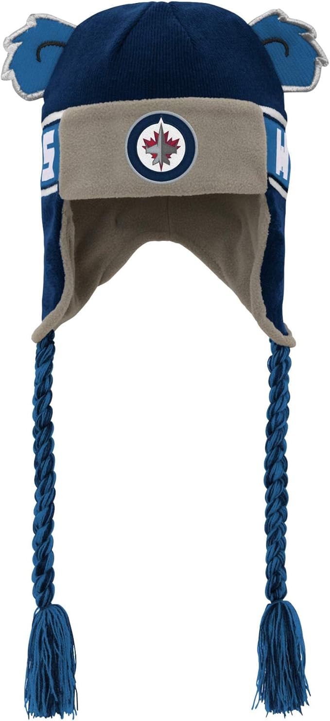 Load image into Gallery viewer, Youth Winnipeg Jets NHL Wordmark Ears Trooper Knit Hat
