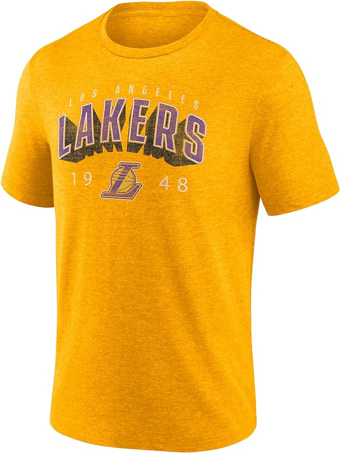Load image into Gallery viewer, Los Angeles Lakers NBA Gold Tri-blend T-Shirt
