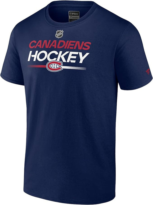T-shirt de remplacement primaire authentique de la LNH des Canadiens de Montréal