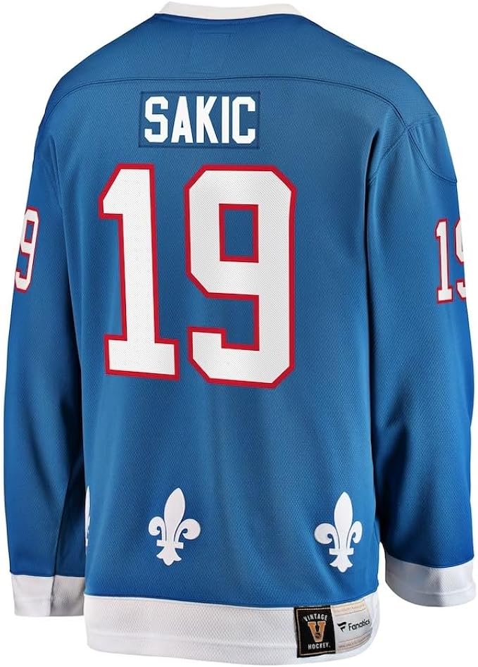 Chargez l&#39;image dans la visionneuse de la galerie, Joe Sakic Nordiques de Québec NHL Fanatics Breakaway vintage Jersey
