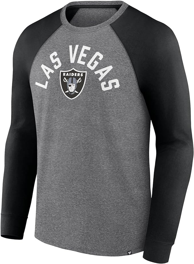 Chargez l&#39;image dans la visionneuse de la galerie, Las Vegas Raiders NFL Fundamentals T-shirt raglan torsadé à manches longues
