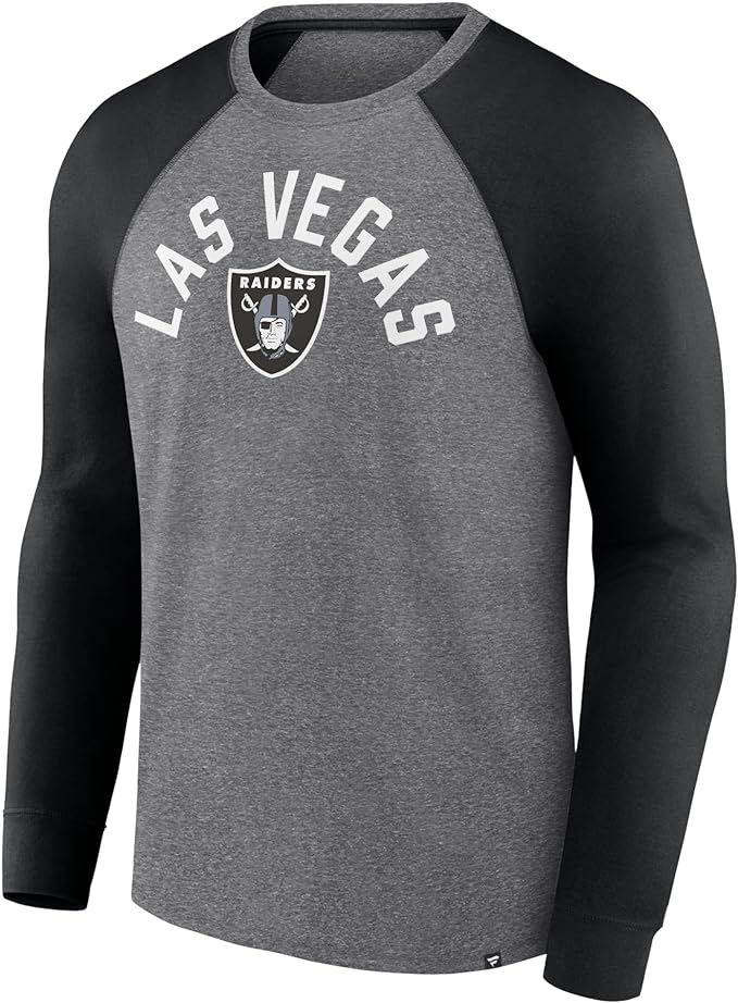 Load image into Gallery viewer, Las Vegas Raiders NFL Fundamentals Twisted Slub Long Sleeve Raglan T-Shirt
