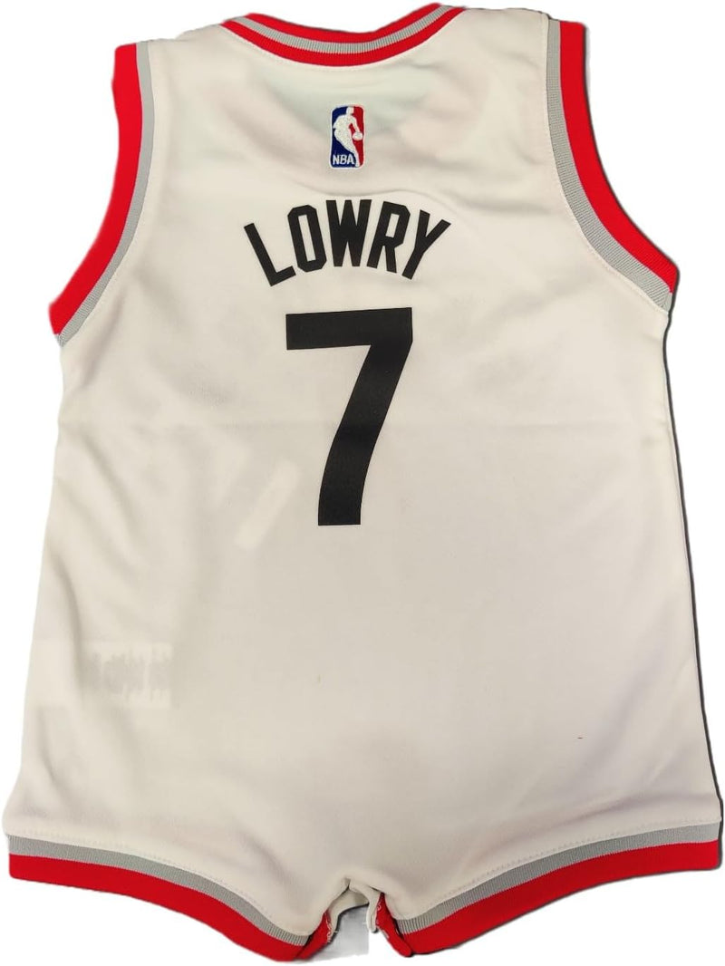 Load image into Gallery viewer, Infant Kyle Lowry Toronto Raptors NBA Road Player White Onesie
