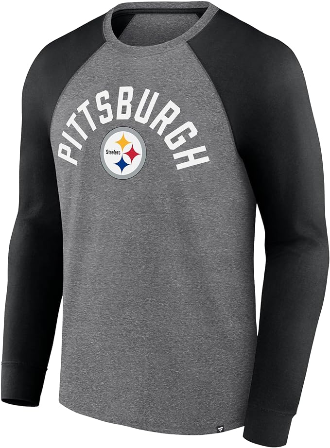 Load image into Gallery viewer, Pittsburgh Steelers NFL Fundamentals Twisted Slub Long Sleeve Raglan T-Shirt

