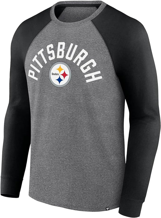 Pittsburgh Steelers NFL Fundamentals T-shirt raglan torsadé à manches longues