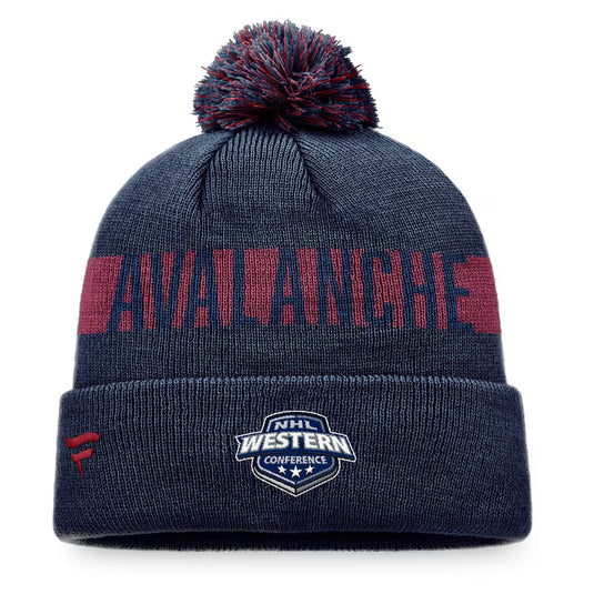 Tuque en tricot à revers avec patch fondamental de la LNH de l'Avalanche du Colorado