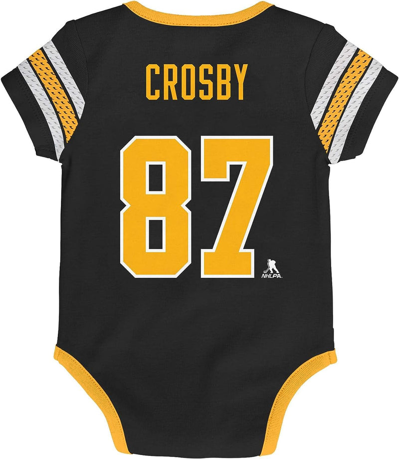 Load image into Gallery viewer, Infant Sidney Crosby Pittsburgh Penguins NHL Name &amp; Number Creeper
