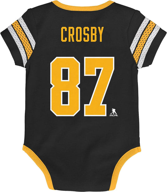 Nom et numéro de la LNH des Penguins de Pittsburgh de Sidney Crosby pour bébé Creeper