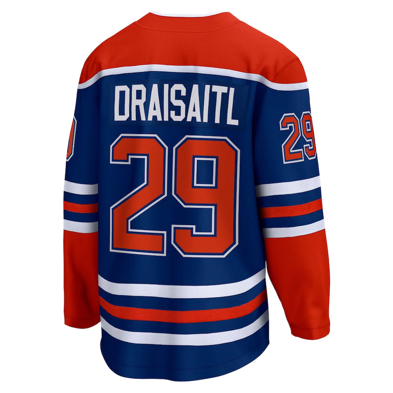 Load image into Gallery viewer, Leon Draisaitl Edmonton Oilers NHL Fanatics Breakaway Royal Home Jersey
