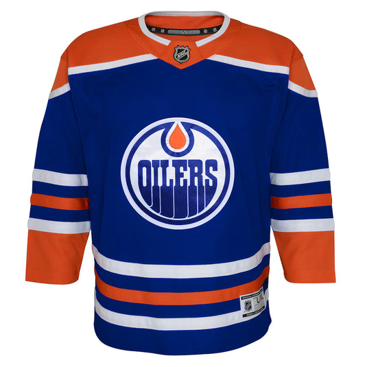 Youth Edmonton Oilers NHL Premier Home Royal Jersey
