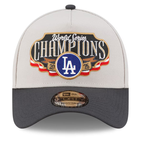 Los Angeles Dodgers 2025 World Series Champions Locker Room 9FORTY A-Frame Adjustable Cap