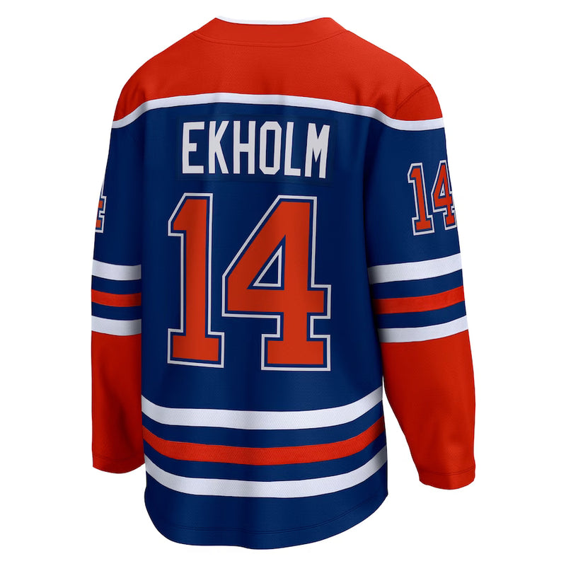 Load image into Gallery viewer, Mattias Ekholm Edmonton Oilers NHL Fanatics Breakaway Royal Home Jersey
