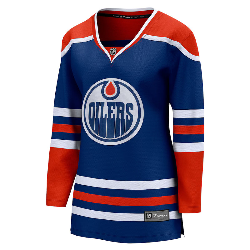 Load image into Gallery viewer, Women&#39;s Edmonton Oilers NHL Fanatics Breakaway Home Royal Jersey
