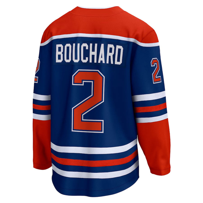 Chargez l&#39;image dans la visionneuse de la galerie, Evan Bouchard Edmonton Oilers NHL Fanatics Breakaway Royal Home Jersey
